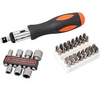 Black & Decker Kit de destornilladores de carraca A7062-XJ con 39 accesorios