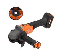 BLACK+DECKER - Amoladora angular 18V AKU 115 mm, sin batería ni cargador BCG6L8N-XJ