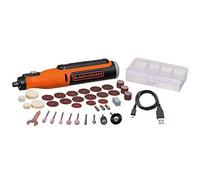 BLACK+DECKER - Amoladora recta AKU de 7,2 V con accesorios, cable USB BCRT8IK-XJ