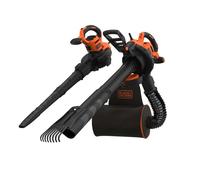 BLACK+DECKER - Aspirador eléctrico de jardín 3en1, con rastrillo, 3000 W BEBLV301-QS