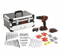 Black & Decker BDC718AS2F, Taladro con mango tipo pistola, con sistema de sujeción rápida, color y naranja, 1,1 cm, 2,5 cm, 1 cm