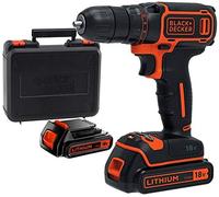 Black & Decker Taladro atornillador AKU 18V BDCDC18KB-QW, 2x batería 1,5 Ah Li-Ion, cargador