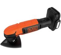 BLACK+DECKER BDCDS12N-XJ - Lijadora de detalle sin cable 12V, Almohadilla triangular 89mm, 11.000 rpm, Incluye 1 hoja de lija de grano 80 y adaptador para aspirador, No incluye cargador ni batería