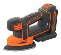 Black+Decker BDCDS18N-XJ - Lijadora de ratón, funciona con batería de 18 V, modelo sin batería ni cargador, versión del Reino Unido, color negro
