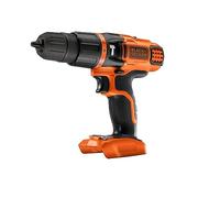 BLACK+DECKER BDCH188N-XJ - Taladro percutor sin cable, 0-650 rpm, 2 velocidades, Profundidad de corte: 25 mm madera / 13 mm metal, 18V, Naranja, No incluye cargador ni batería