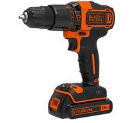 BLACK+DECKER Taladro percutor BDCHD18K-QW 18 V batería 1,5 Ah Li-ion con cargador y maletín