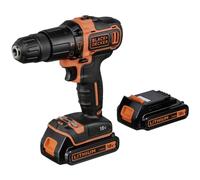 Black+Decker BDCHD18KB-QW Taladro percutor 18V con 2 baterías de 1,5Ah