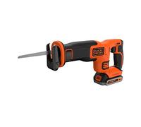 BLACK+DECKER - Sierra sable inalámbrica 18V, 1 batería 4,0 Ah Li-Ion, cargador BDCR18M1-QW