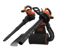 Black & Decker Aspirador eléctrico de jardín BEBLV301-QS 3 en 1 con rastrillo 3000 W