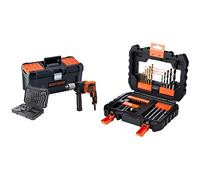 BLACK+DECKER BEH850KA32 Taladro percutor con cable 850W Velocidad Electrónica + A7233-XJ Juego de 31 Piezas para Atornillar y Taladrar con Maletin de fácil Transporte y Brocas Titanio