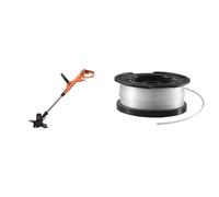 Black+Decker BESTE628-QS - Cortabordes (550 W), Negro, 28 cm & A6481 Bobina con Hilo de 10m de Largo y 1.5 mm de diámetro para los cortabordes de alimentación Reflex Simple de 1 Hilo