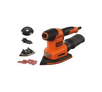 Black & Decker Lijadora BEW200 4 en 1 rotorbital/mouse 200 W 12.000 rpm Negro/Naranja
