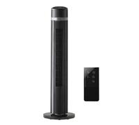 Black+Decker BXEFT50E - Ventilador De Torre 102 cm 45W | 4 Velocidades | Oscilante | Control Soft Touch | Temporizador 15h | Control Remoto | 3 Modos | Silencioso | Asa | Base Estable | Negro
