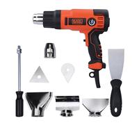 BLACK+DECKER Decapador Térmico 2000W, Pistola de calor, Temperatura Ajustable 65-645°C, 2 Caudales de Aire, Empuñadura Ergonómica, Incluye 8 Accesorios y Maletín, 230V, KX2200K