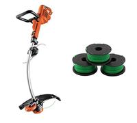 BLACK+DECKER GL9035 Cortabordes 900 W Ancho de Corte 35 cm Función telescópica y bordeadora Volante guía para Bordes & A6486 Pack de 3 bobinas de Hilo para desbrozadora y cortabordes 3 x 6 m