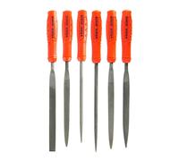 Black+Decker Juego 6 Mini Limas Metal y Madera con Mango Antideslizante para Artesanía y Bricolaje