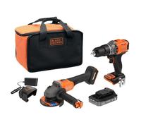 BLACK+DECKER - juego de 5 herramientas AKU, baterías y cargador BCK24E1SB-QW