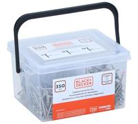BLACK+DECKER Juego de tornillos para aglomerado, juego de tornillos de 350 piezas, 3,5 x 35 x 35, 3 x L40, 4 x 45, 5 x 50, acero inoxidable, color plateado