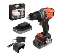 Black+Decker Kit taladro percutor brushless 18 V con 2 baterías de 2 Ah y cargador
