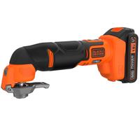 BLACK+DECKER - Lijadora oscilante inalámbrica 18V con accesorios, 1 batería 2,0 Ah Li-Ion, cargador BDCOS18D1K-QW