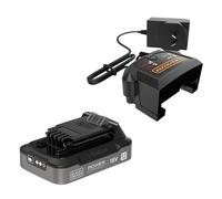 BLACK+DECKER POWERCONNECT 18V Batería de 2.0 Ah + 1A cargador rápido Negro, Batería de litio con indicador de estado de carga