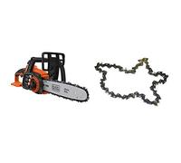 BLACK+DECKER - Sierra de cadena (iones de litio, 18 V, 25 cm), rojo, GKC1825LB-XJ + Black+Decker A6158-XJ Cadena cromada de respuesto de 20cm para Motosierra