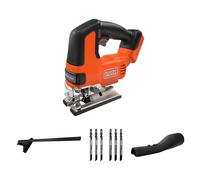 BLACK+DECKER Sierra de calar INALÁMBRICA sinescobillas, unidad básica, herramienta de sierra decalar de 18V solamente, con 6 hojas, batería noincluida, BLCJS78NZ-XJ