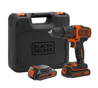 BLACK+DECKER - Taladro AKU 18V con atornillador de impacto, 2x batería 1,5 Ah BDCHD18KB-QW