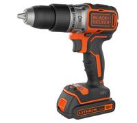 BLACK+DECKER - Taladro AKU 18V con atornillador de impacto, 2x batería 1,5 Ah Li-Ion, cargador BL188KB-QW