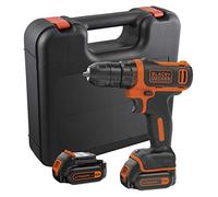Black & Decker Taladro atornillador BDCDD12KB 10.8V 1.5Ah portabrocas 10mm luz LED 2 baterías