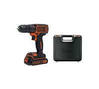 Black & Decker Taladro atornillador BDCDC18K-QW 18V 30Nm Portabrocas 10mm 1 Batería 1.5Ah Maletín