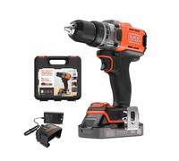 BLACK+DECKER - Taladro atornillador AKU 18V, 1x batería 2,0 Ah Li-Ion, cargador BCD382D1XK-QW
