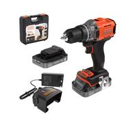BLACK+DECKER - Taladro atornillador AKU 18V, 2x batería 2,0 Ah Li-Ion, cargador BCD382D2XK-QW