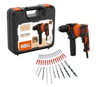 BLACK+DECKER - Taladro de impacto 550 W, con accesorios BEH550A40K-QS