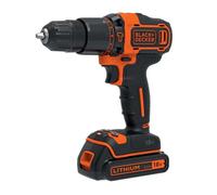 BLACK+DECKER - Taladro de percusión AKU de 18 V, 1 batería de iones de litio de 1,5 Ah, cargador BDCHD18-QW