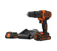 Black+decker taladro percutor 18v con 2 baterías de litio 2.0ah, port