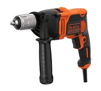 Black & Decker Taladro percutor BEH850K 850W – 1 marcha, velocidad variable, 6 brocas y maletín