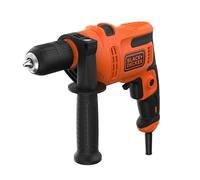 Black & Decker Taladro percutor BEH200-QS 500 W, portabrocas 13 mm, reversible, empuñadura lateral