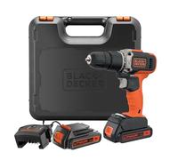 Black & Decker Taladro percutor inalámbrico AKU 18V BCD003C2K-QW, 2x 1,5 Ah Li-Ion, 45 Nm, LED