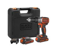 BLACK+DECKER Taladro percutor sin escobillas BL188KB-QW 18V, 2 baterías 1,5Ah, cargador