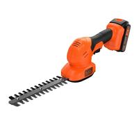 BLACK+DECKER - Tijeras para hierba y arbustos AKU 18V, 1x batería 2,0 Ah Li-Ion, cargador BCSS18D1-QW