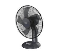 Black+Decker - Ventilador de Sobremesa BXFD8000E | 45W | 3 Velocidades | Sistema de Oscilación | 5 aspas 40cm | Inclinación manual | Asa transporte | Rejilla extraíble | Negro