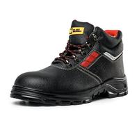 BLACK HAMMER Botas de seguridad de cuero para hombres Protección de al S3 SRC Calzado de trabajo al tobillo de cuero 5993 (45 EU)