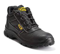 BLACK HAMMER Botas de Seguridad de Cuero para Hombres Puntera de acero Protección de Entresuela Impermeable S3 SRC Calzado de Trabajo al Tobillo de Cuero 1007 (46 EU)