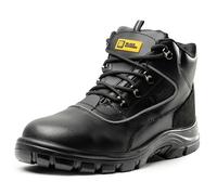 BLACK HAMMER Botas de Seguridad para Hombre Zapatos de seguridad Duraderos Cómodos y Robustos para Uso Comercial e Industrial Puntera de acero y entresuela de acero Cuero Liso S3 SRC 7752 (48 EU)