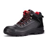 BLACK HAMMER Botas de Seguridad y Trabajo Impermeables A Base de Cuero con Puntera de Acero S3 SRC y Acabado de Ante en los Tobillos 7777 (42 EU)