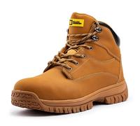 BLACK HAMMER Botas Seguridad para Hombre, Puntera de Acero, Antideslizantes, Piel de Ante, S3 SRC, Adecuado para Lugares de Trabajo y Almacenes, Calzado de Trabajo Ligero y Elegante Ryder (47 EU)