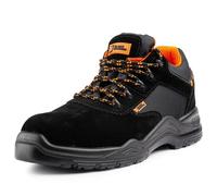 BLACK HAMMER Calzado Deportivo de Seguridad S1P SRC con Puntera Ultraligera de conglomerado Zapatos de Trabajo al Tobillo de Senderismo con Suelas centrales de Kevlar 1557 (43 EU)