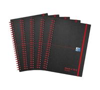 Black n Red Book Wirebound Recycled Polypropylene 90gsm 140 Pages A5 Ref L67027