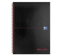 Black n 'Red Cuaderno A4, tapas duras, índice A-Z, a rayas
